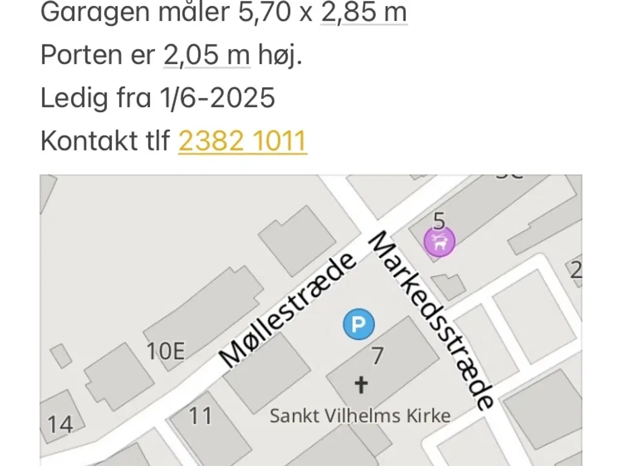 Billede 1 - Garage udlejes, centralt i Hillerød