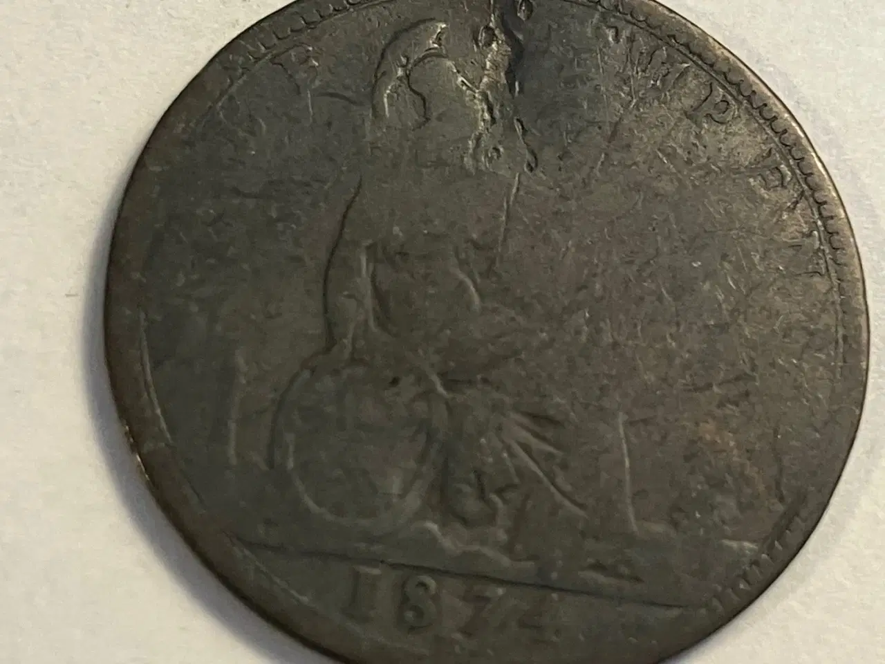 Billede 1 - Half Penny 1874 England