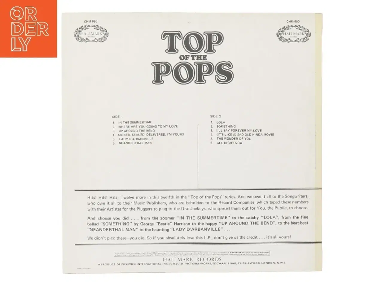 Billede 2 - Top of the Pops LP fra Hallmark Records