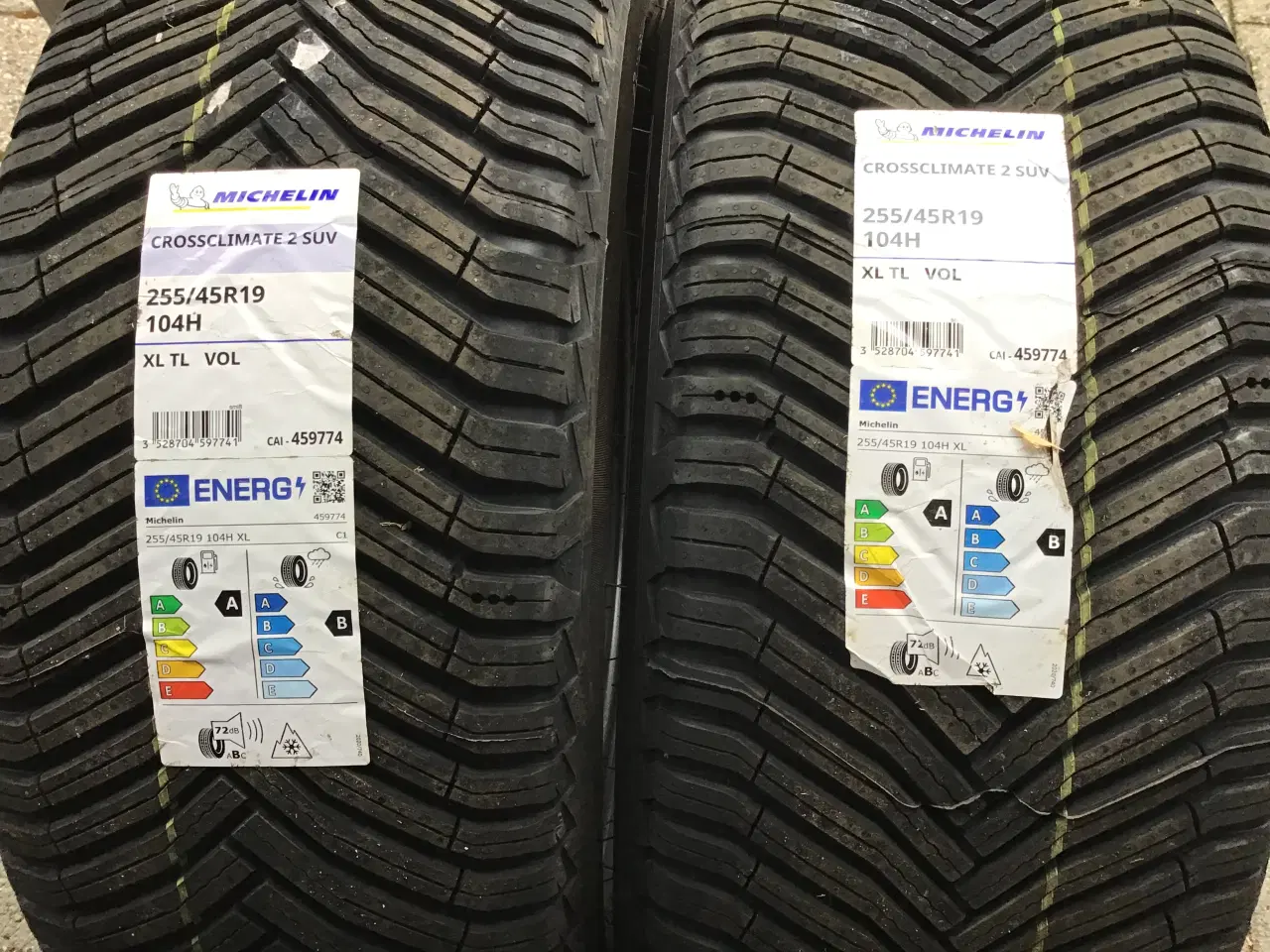 Billede 1 - Michelin Helårsdæk 2stk. 255/45-19