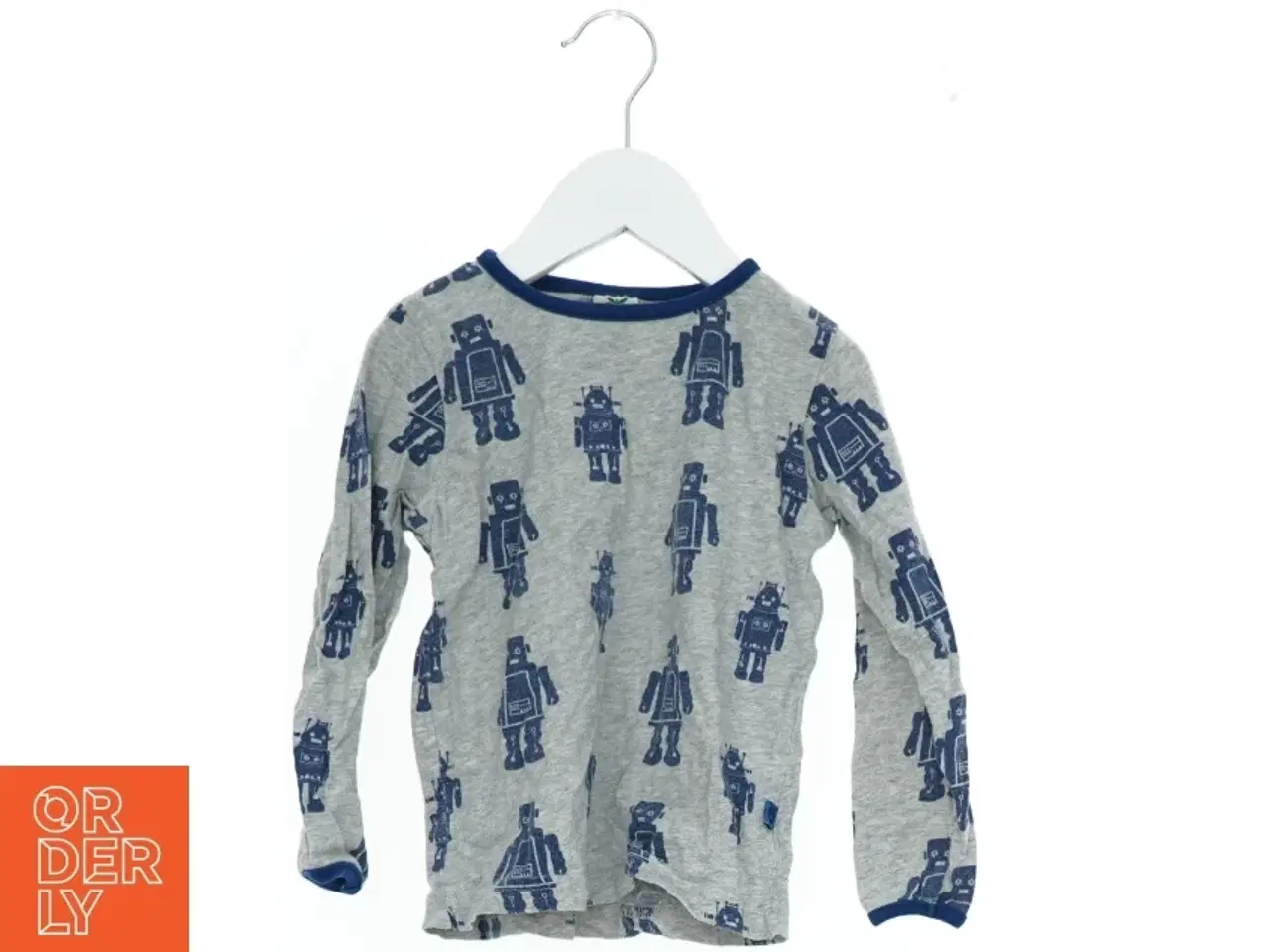 Billede 1 - Langærmet T-shirt med robotprint fra Småfolk (str. 98)