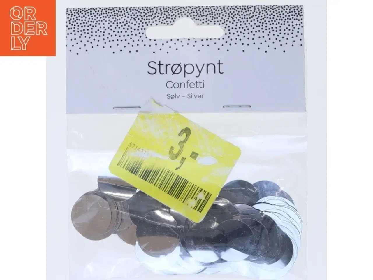 Billede 1 - Sølv strøpynt konfetti