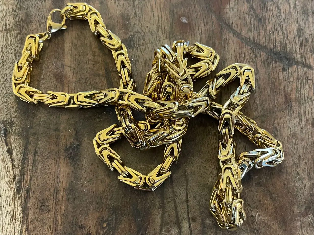 Billede 4 - 6mm 14kt goldfilled kongekæde