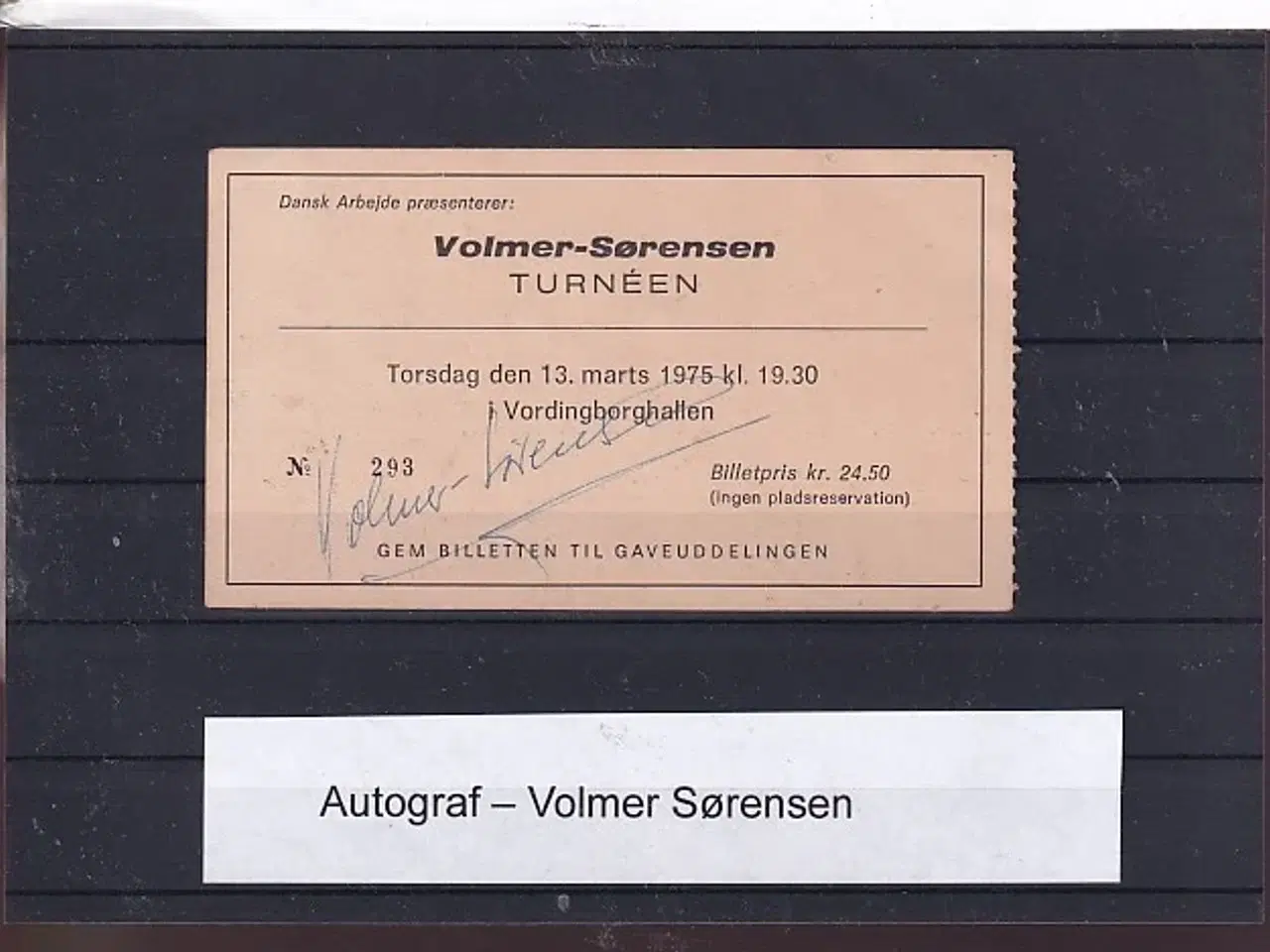 Billede 1 - Autograf - Volmer Sørensen