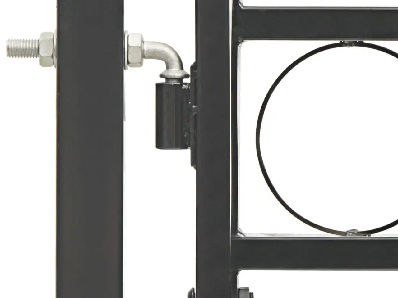 Billede 3 - Hegnslåge med buet top stål 100 x 125 cm sort