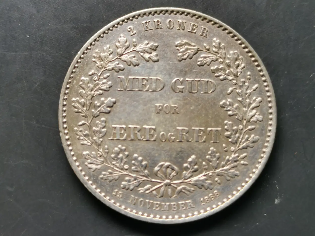 Billede 2 - Rigtig flot 2 krone 1888 