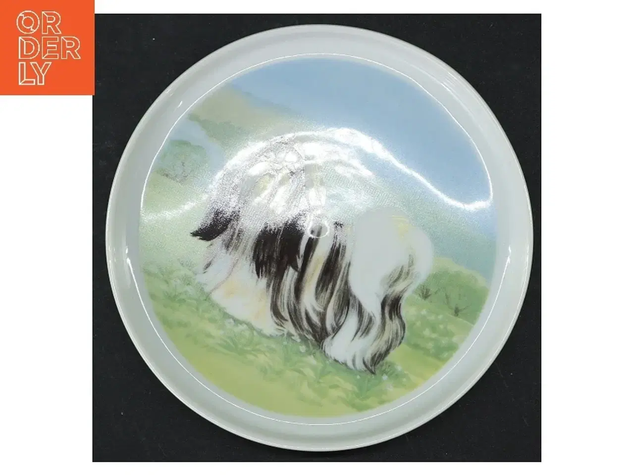 Billede 1 - Porcelænstallerken med dyremotiv (str. Ø 24,5)