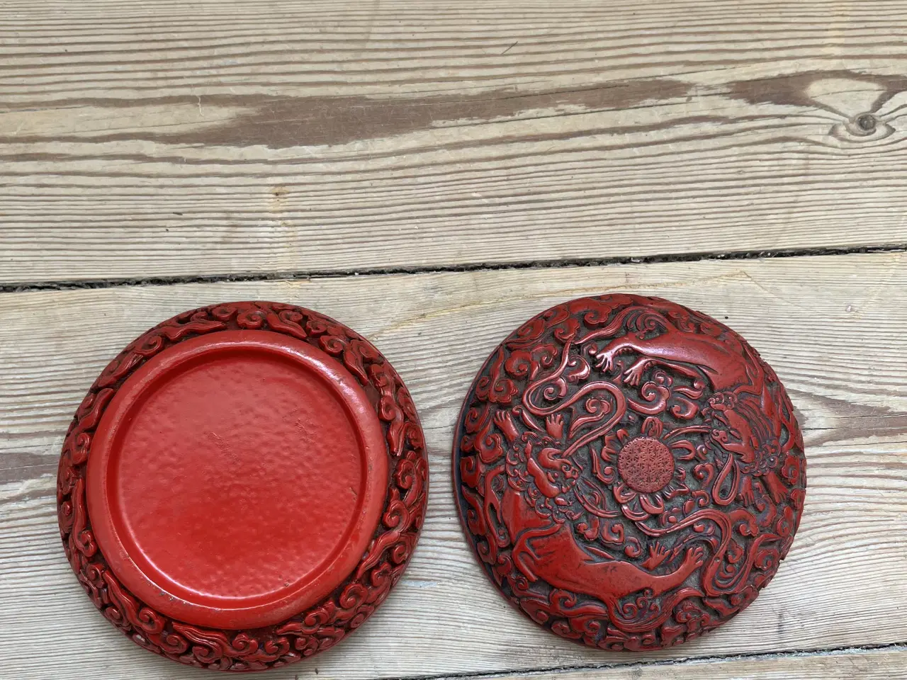 Billede 5 - Rødt kinesisk lak skrin