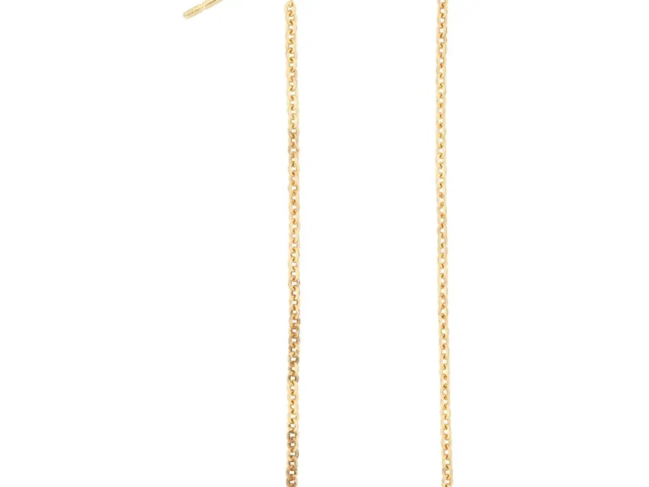 Billede 1 - Forgyldte øreringe med kæde - 70 mm elegance