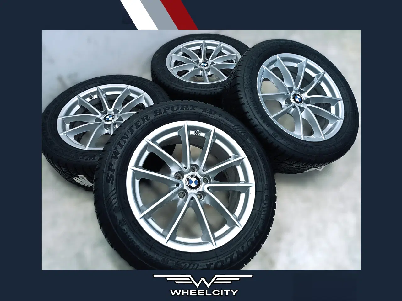 Billede 1 - 5x112 17" ET27 nav 66,6ø BMW vintersæt inkl.TPMS