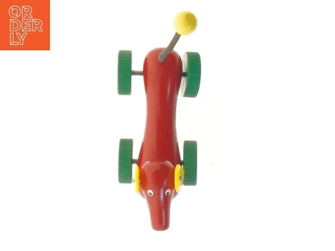 Billede 2 - Rød legetøjsbil formet som hund (str. 12x8 cm)