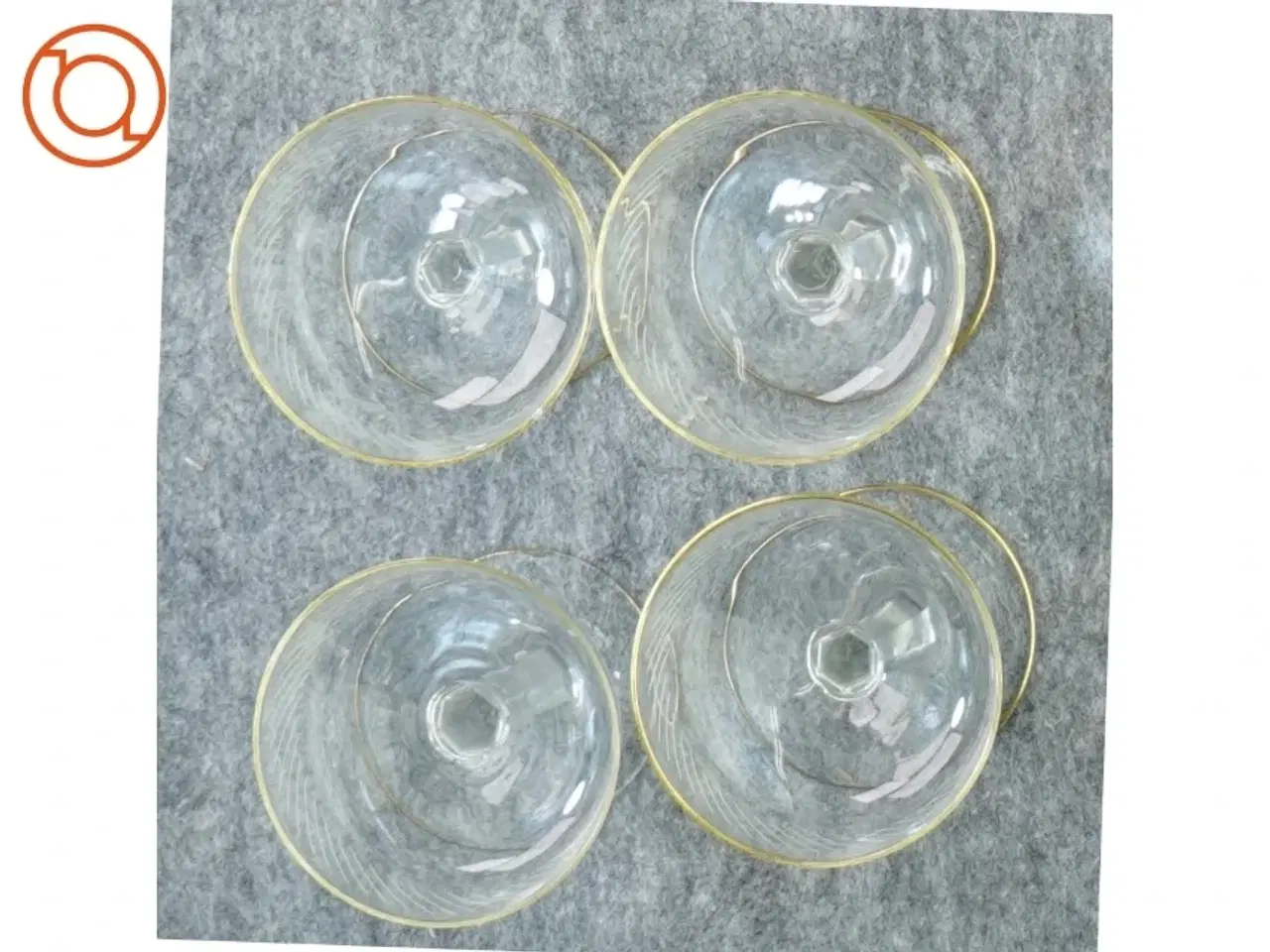 Billede 3 - Glas med guldkant (str. 8 x 7 cm)