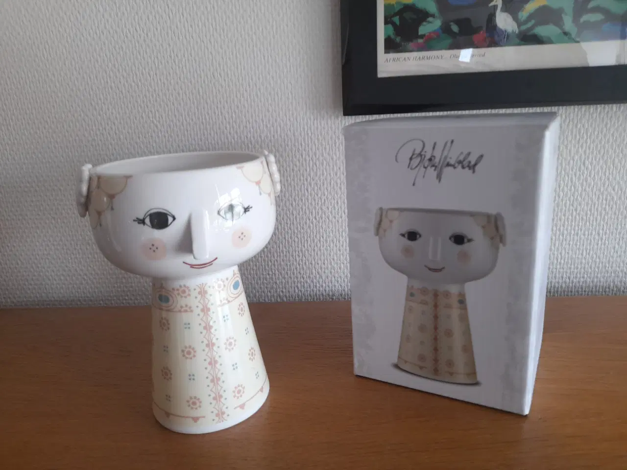 Billede 1 - Bjørn Wiinblad  Eva vase med mønster ( NY).