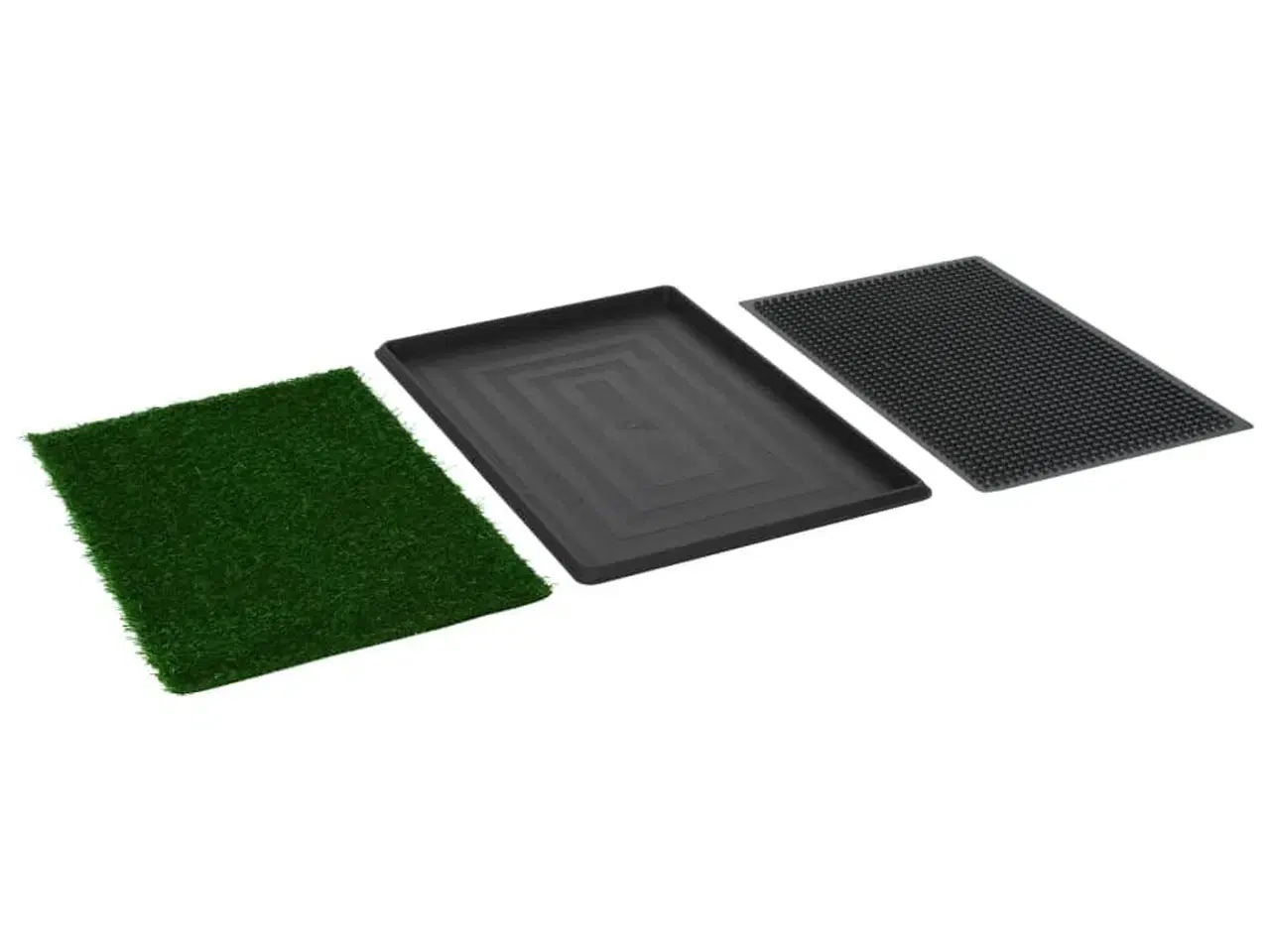 Billede 7 - Kæledyrstoilet med bakke og kunstgræs 76x51x3 cm grøn