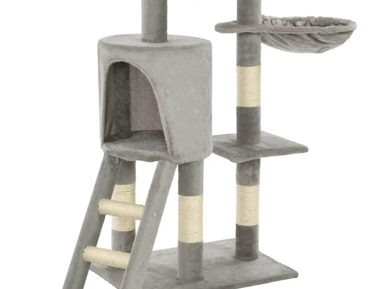 Billede 8 - Kradsetræ til katte med sisal-kradsestolper 138 cm grå