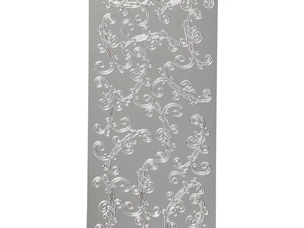 Billede 1 - Sølv Hvirvel Stickers - 10x23 cm, 1 ark
