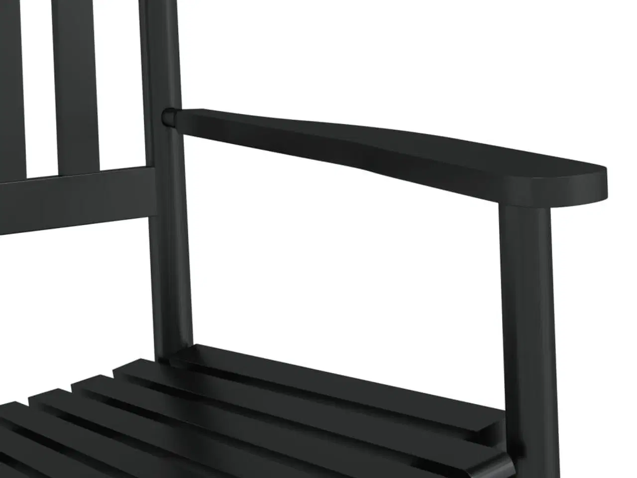 Billede 7 - Gyngestol med buet sæde massivt poppeltræ sort