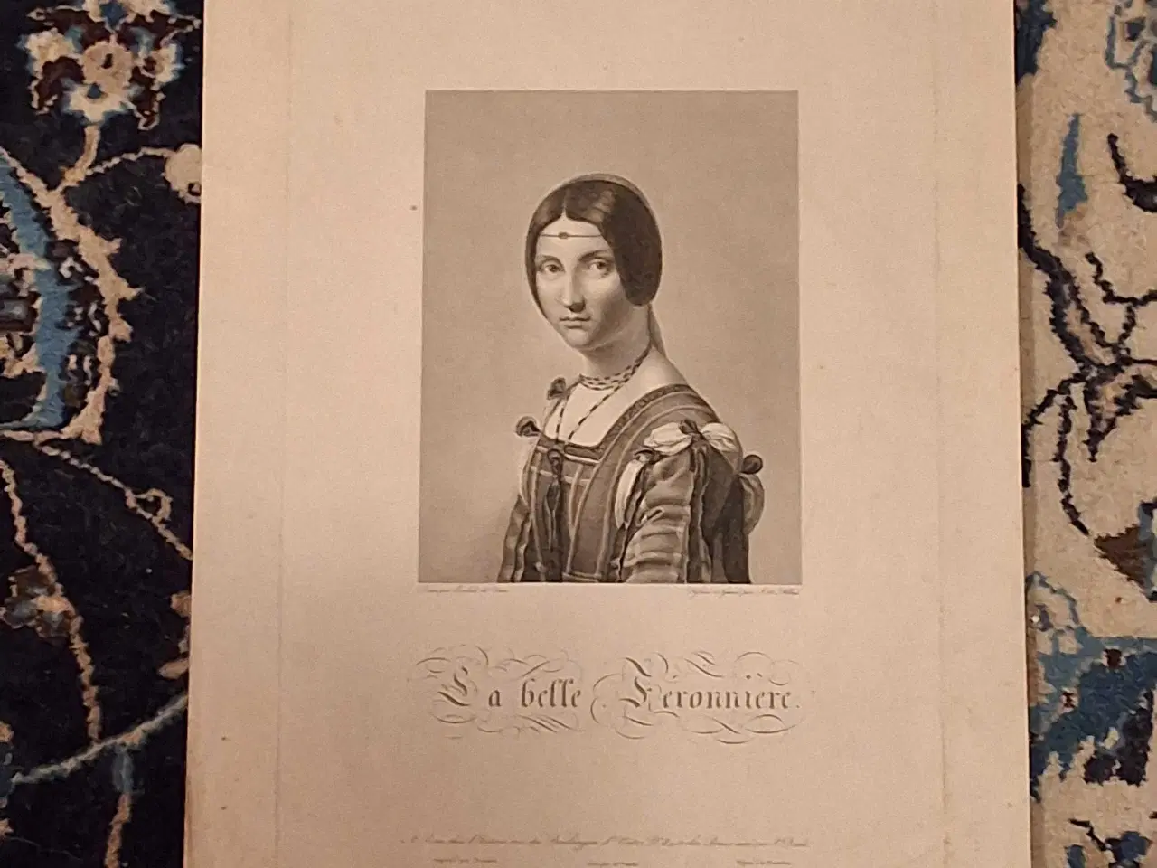 Billede 1 - Gravering. Portræt af en kvinde, La belle Fèronniè