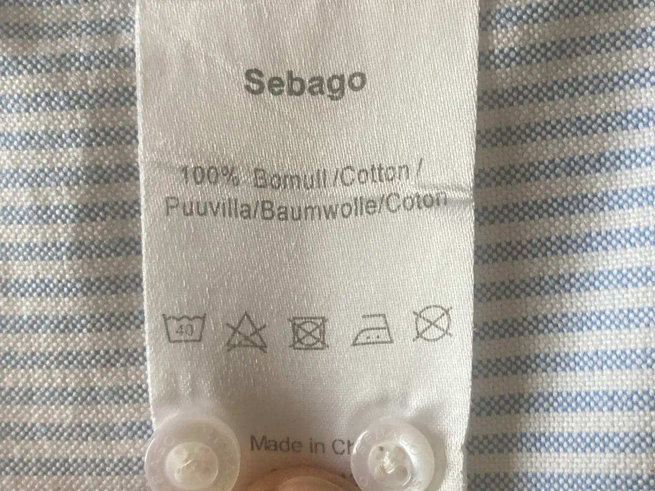 Billede 9 - Blå- og hvidstribet herreskjorte str XL