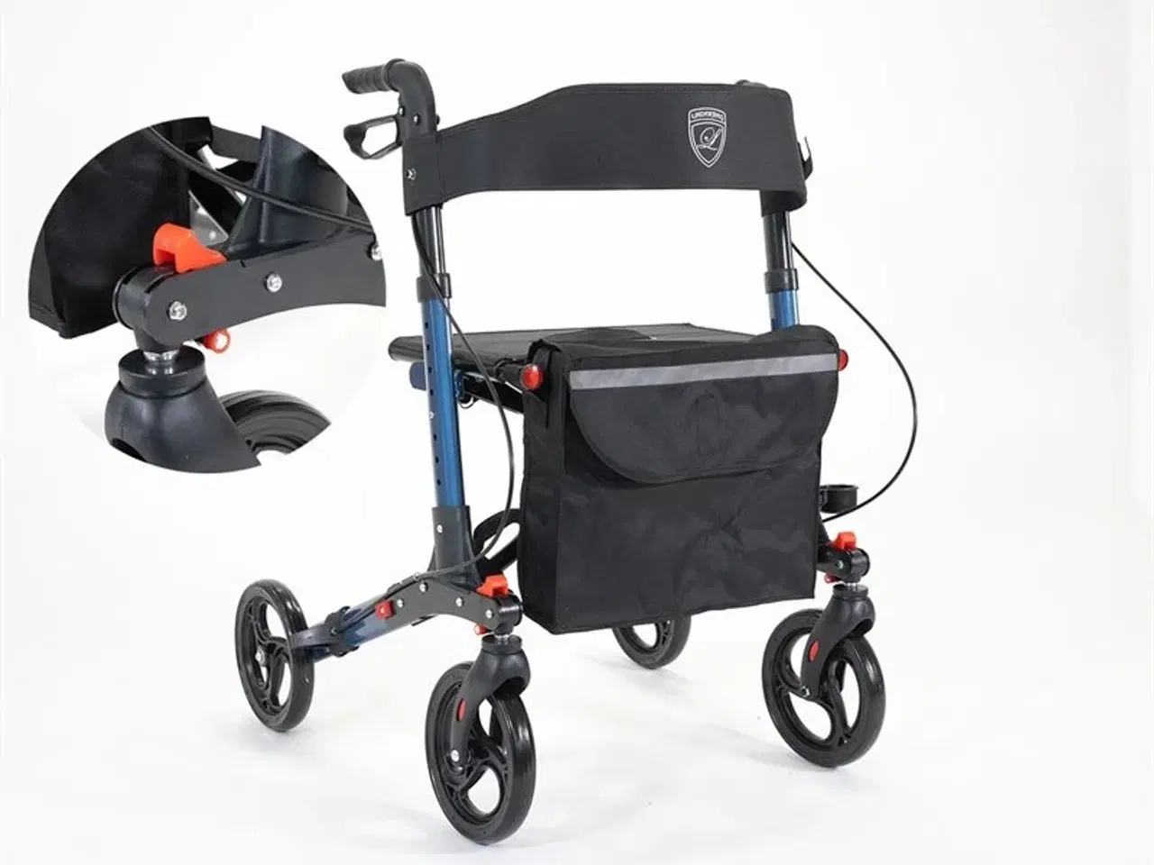 Billede 1 - Lindebjerg Rollator - Smart klik - HF-150 - Metal blå