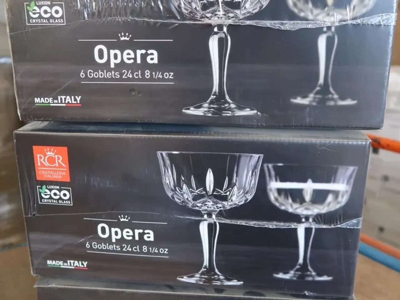 Billede 4 - 3 kasser (12 pr. stk.) Champagneskål 24 cl RCR   140042 Opera