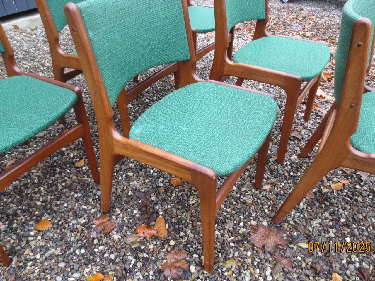 Billede 4 - 6  stk Spisebordsstole i Teak Erik Buch 