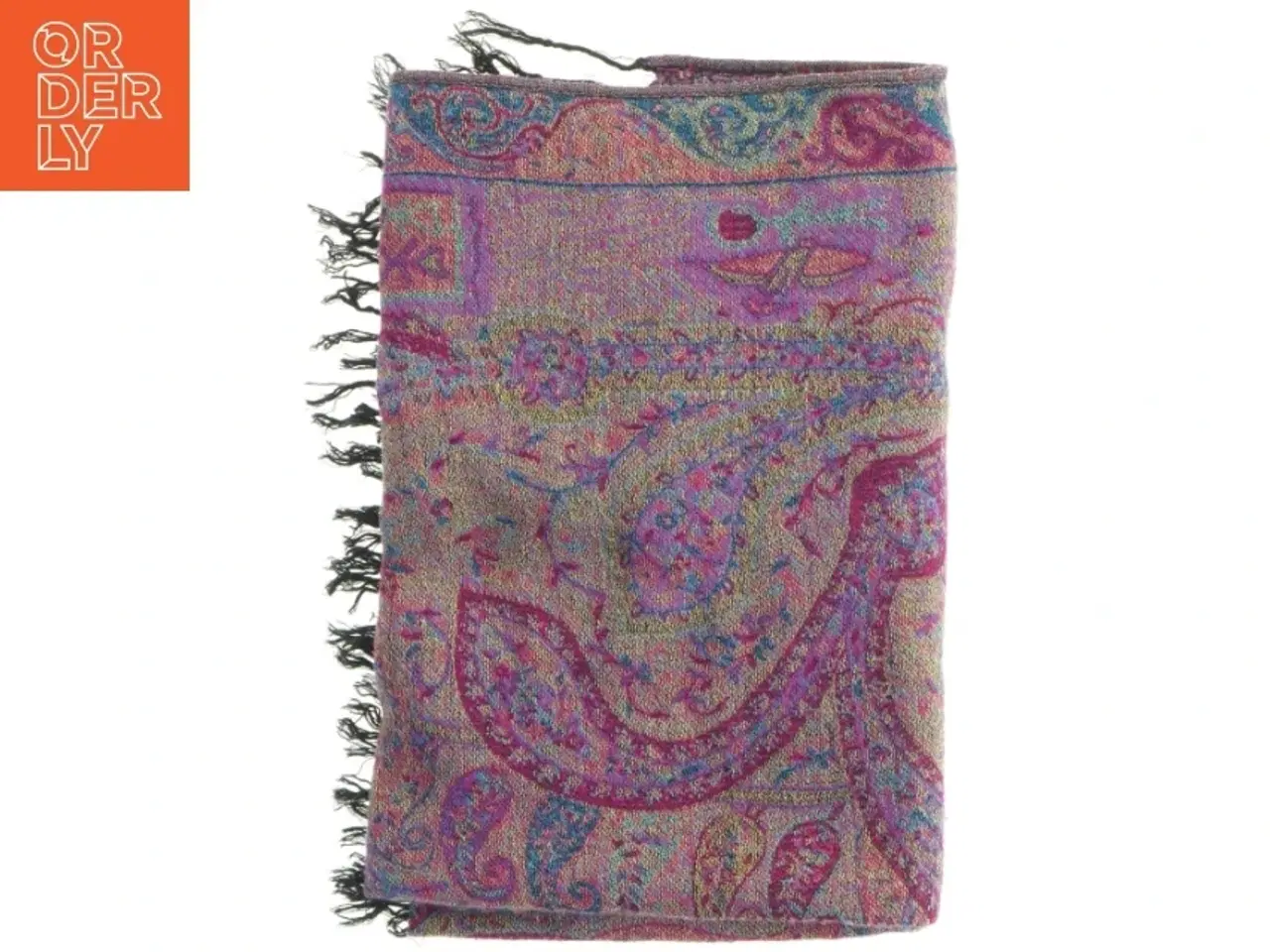 Billede 1 - Pashmina sjal med kvaster (str. 170x70 cm)