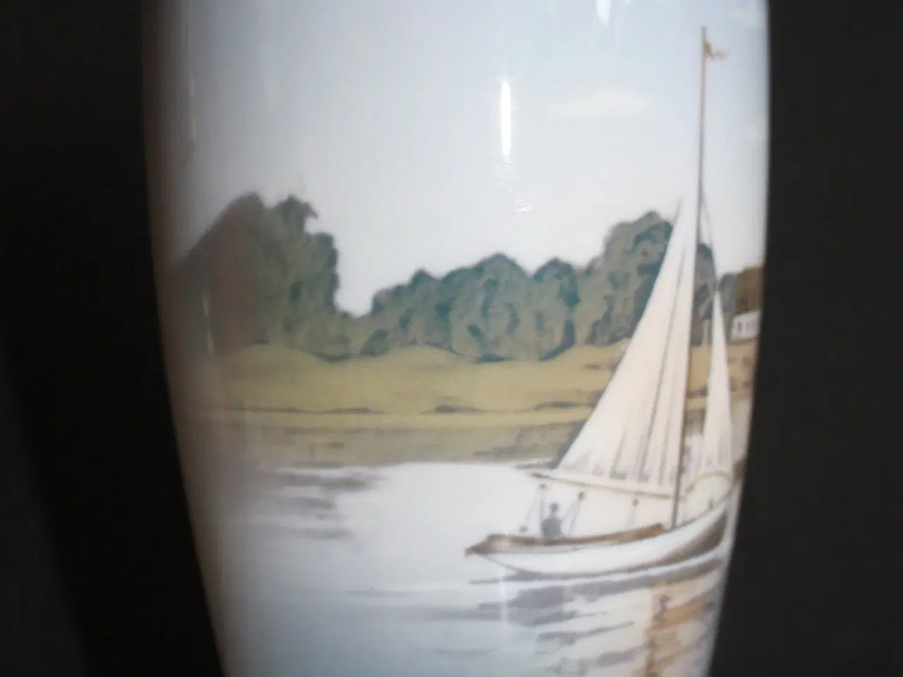 Billede 5 - Vase med Sejlskib i Guldborgsund, Royal Copenhagen