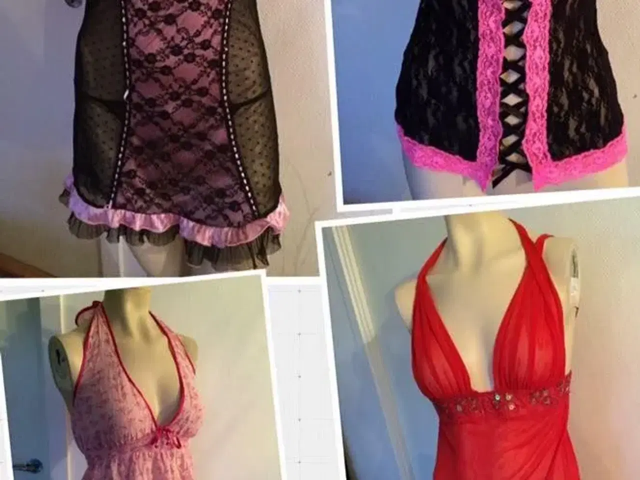 Billede 1 - 4 lingeri kjoler/corsager sælges samlet