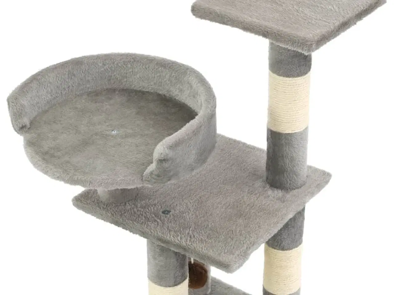 Billede 4 - Kradsetræ til katte med sisal-kradsestolper 65 cm grå
