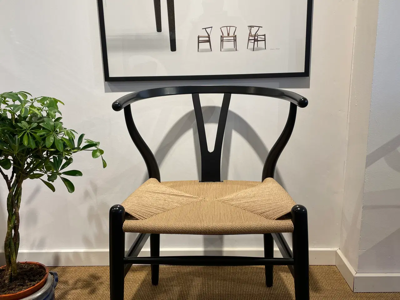 Billede 1 - Y-stol sorte blanke, Design Hans J. Wegner