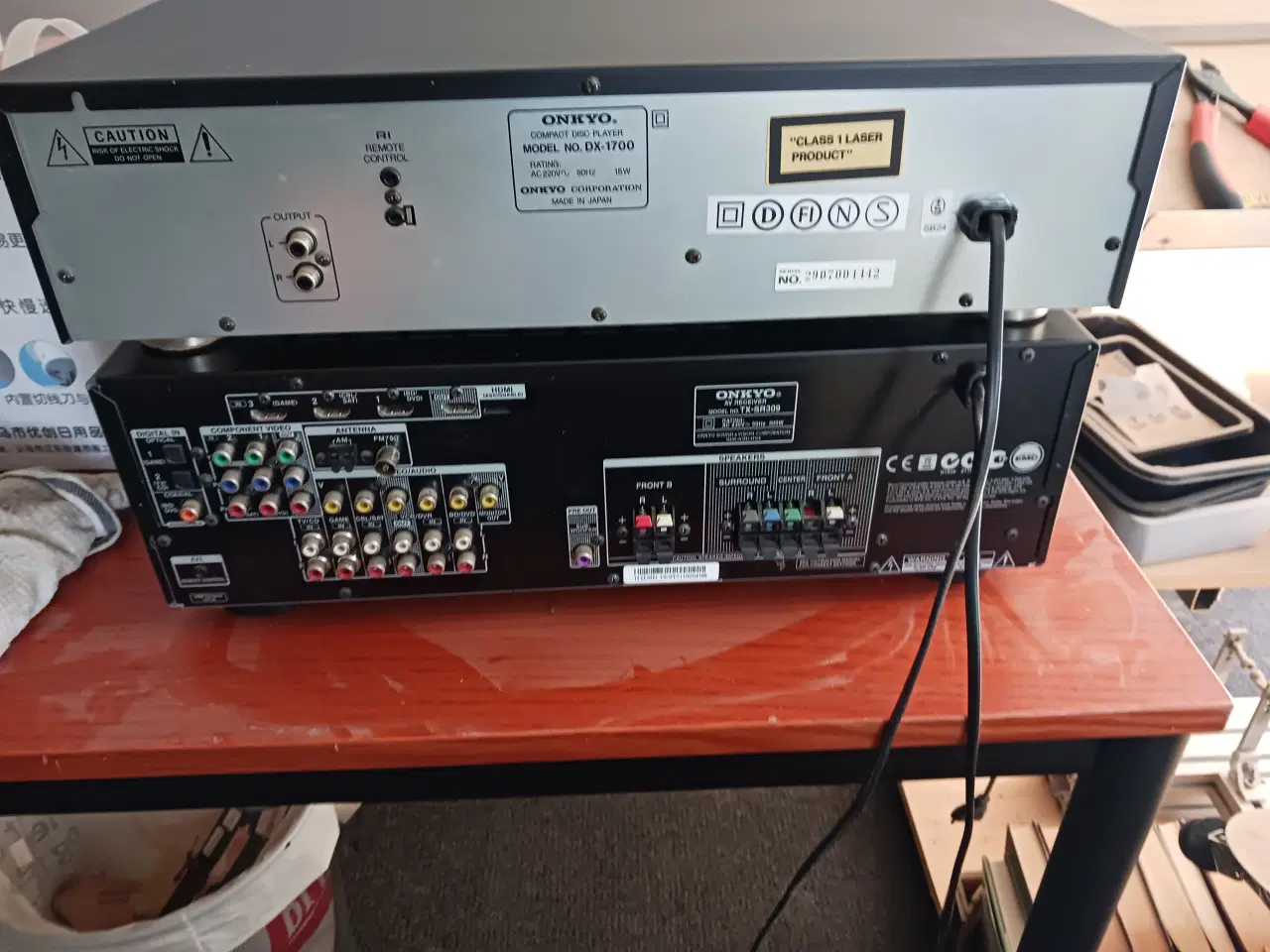 Billede 2 - Reciver og CDafspiller Onkyo TX-SR300/DX-1700