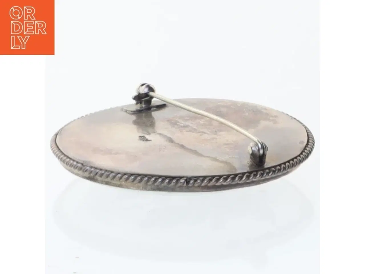 Billede 2 - Blåt og hvidt porcelænsbroche (str. Ø 5 cm)