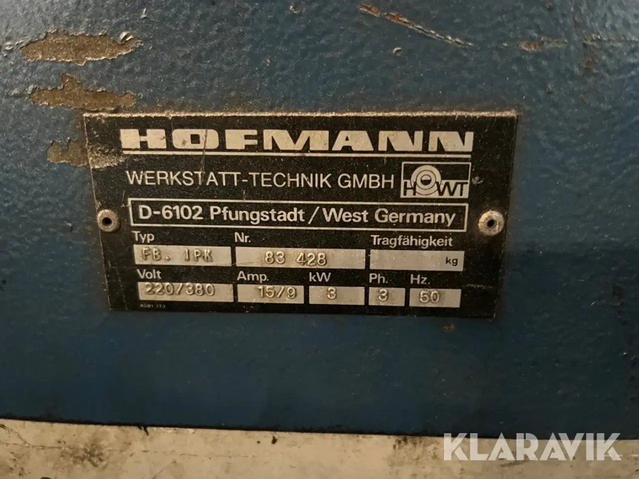 Billede 7 - Afbalancerings apparat Hofmann FB. 1PK