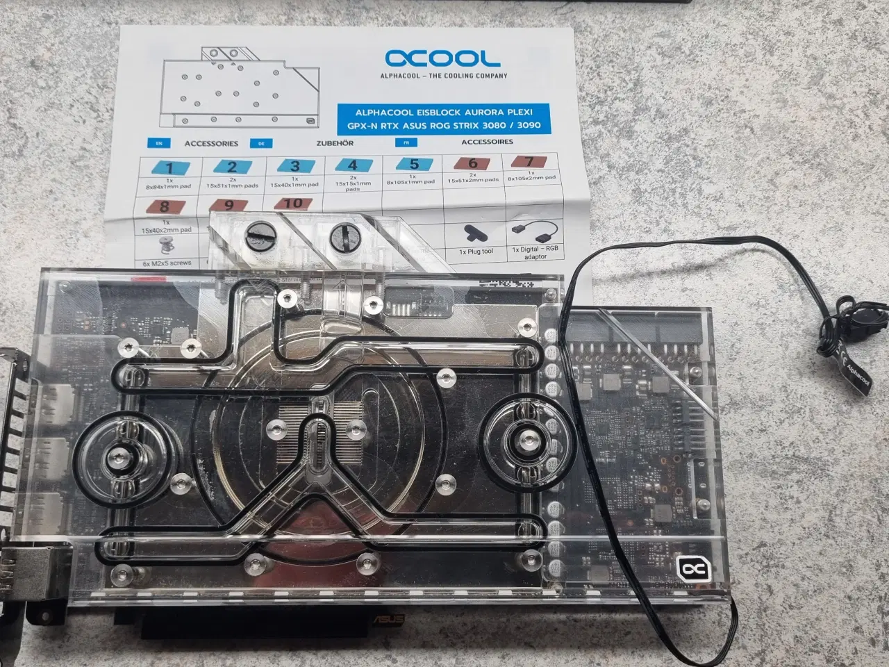 Billede 3 - ASUS RTX 3080 TUF med AlphaCool vandblok