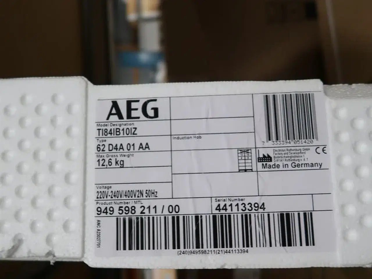 Billede 1 - Induktionskogeplade AEG TI81IB10IZ