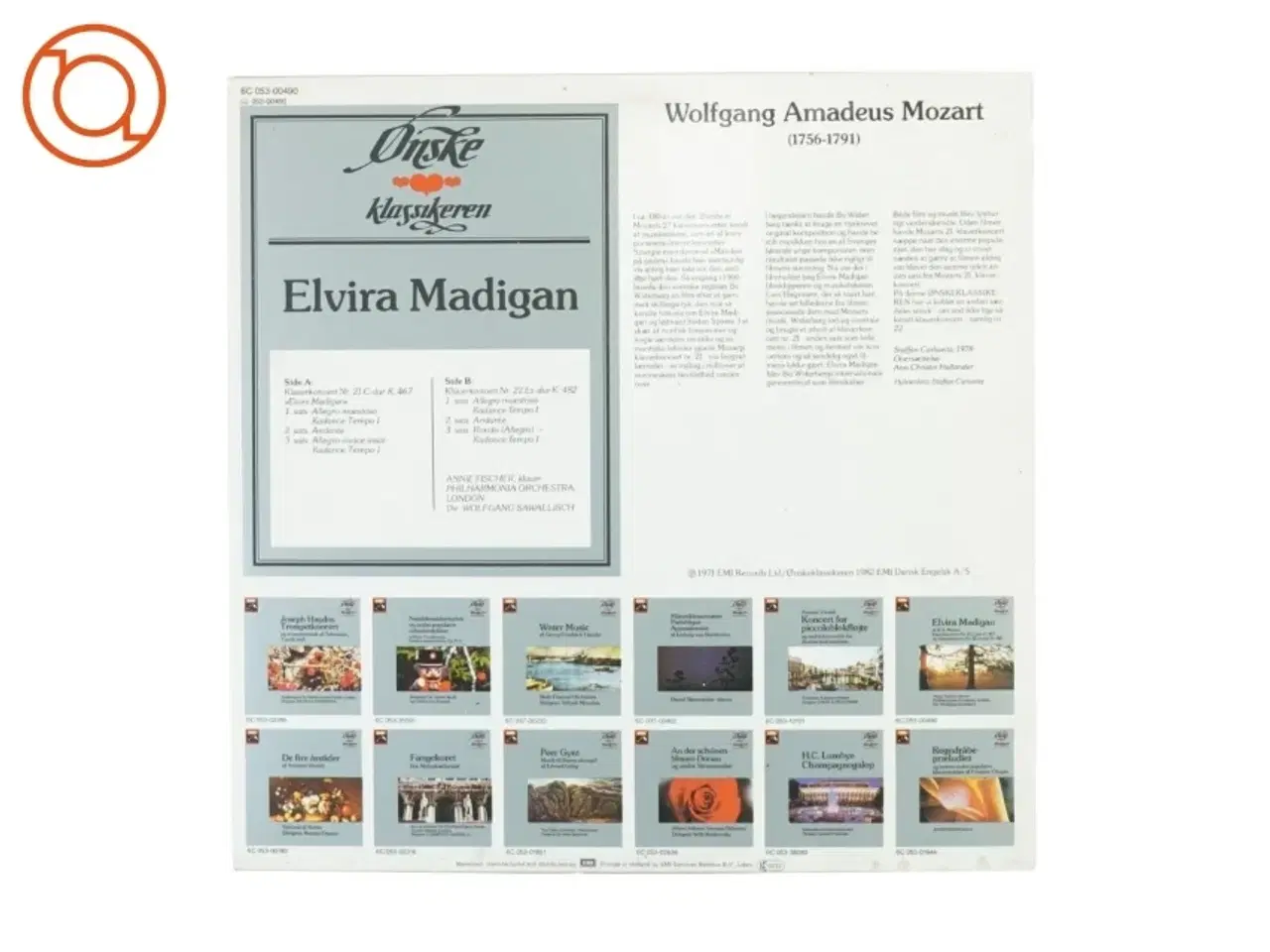 Billede 3 - Elvira Madigan klaverkoncert nr 21 fra Emi (str. 30 cm)