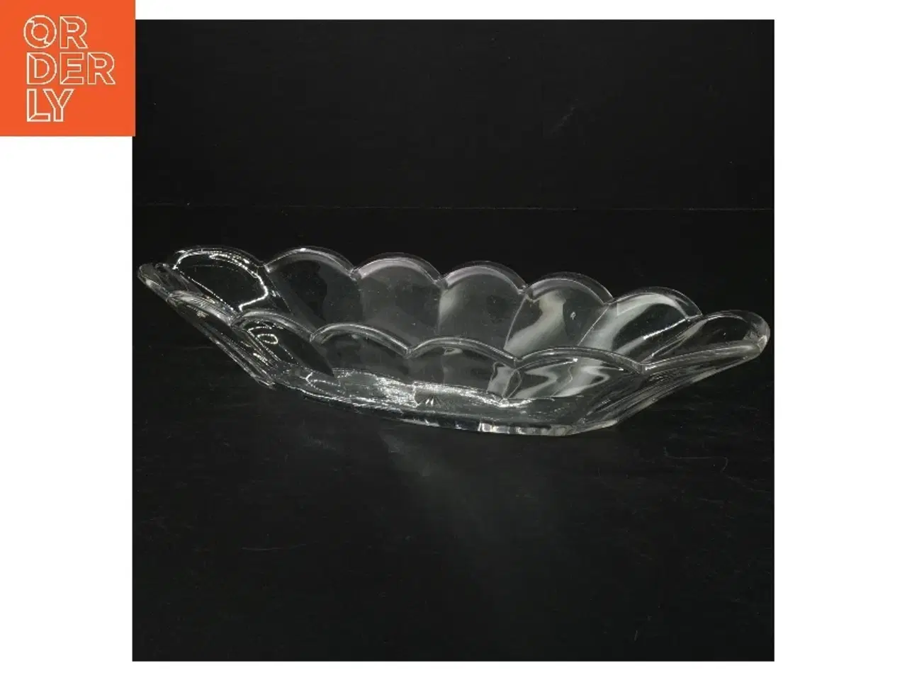 Billede 1 - Gennemsigtig glasfad fra Krys-Tol (str. Længde. 28,5 cm)