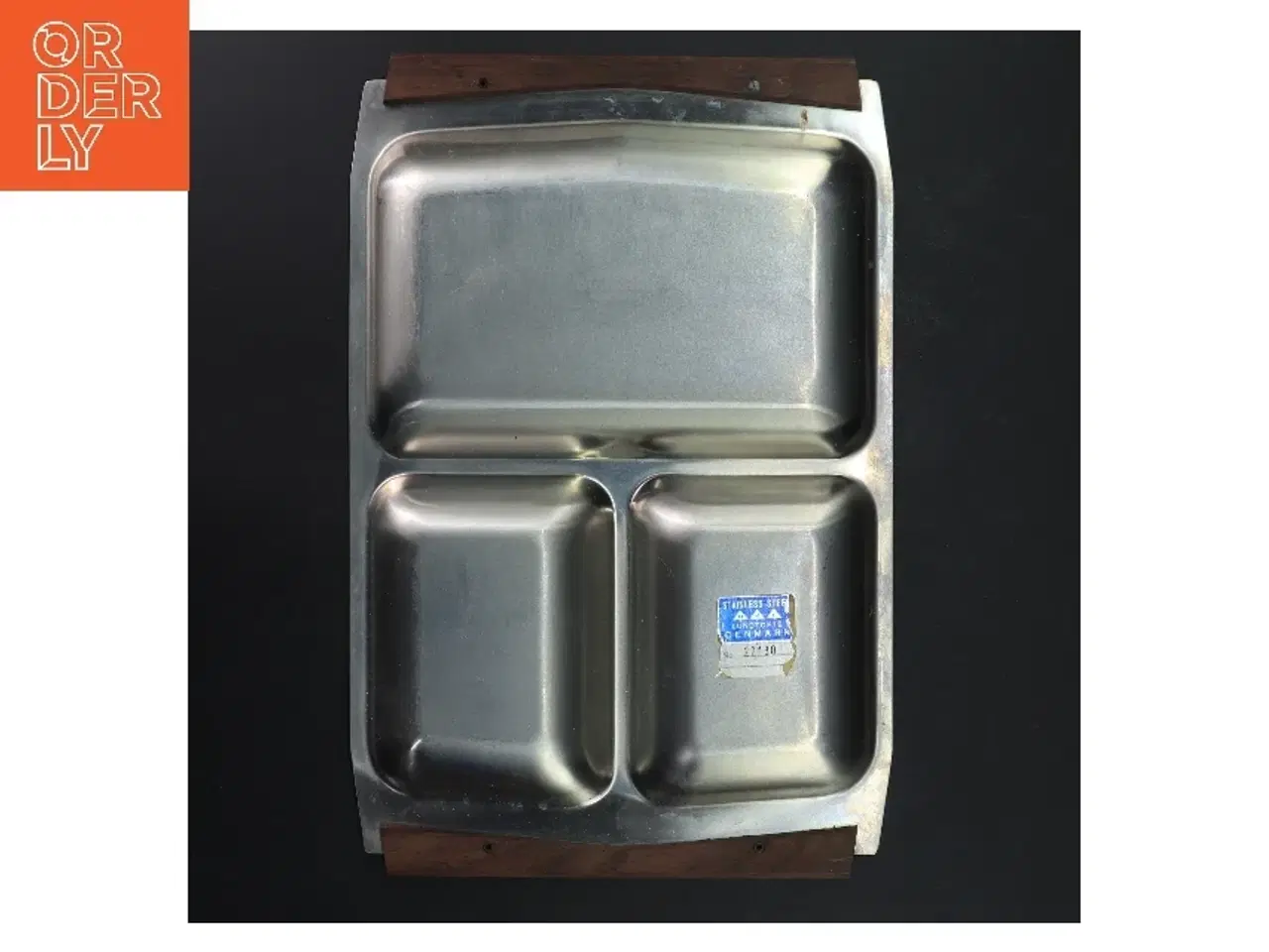 Billede 3 - Rustfrit stål serveringsfad fra AJAX lundtofte (str. 32x21,5 cm)