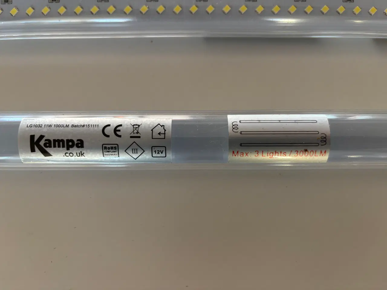 Billede 2 - Kampa 120cm LED rør.