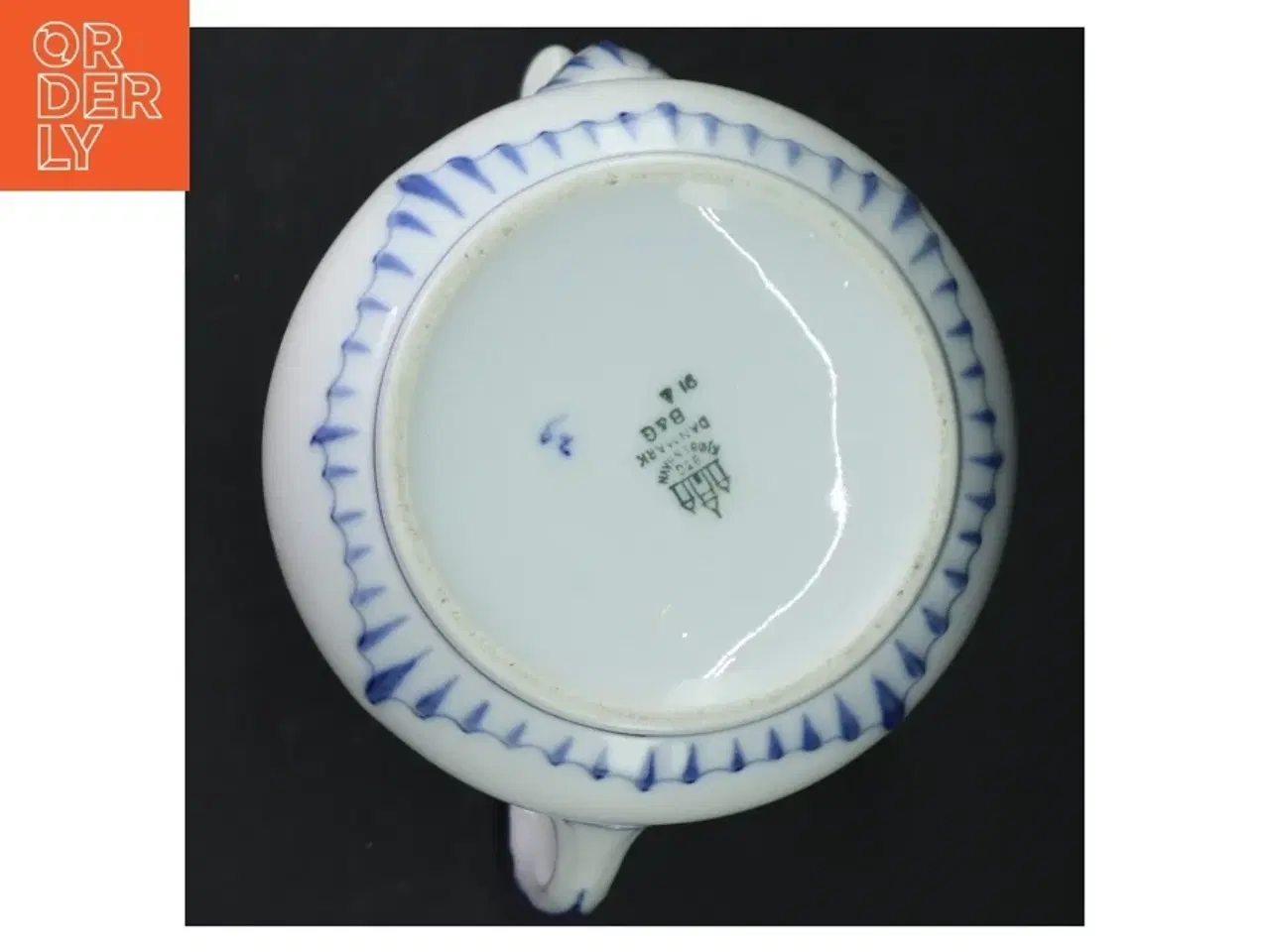 Billede 2 - Blå og hvid tekande, kakao kande fra B&G (str. H. 25 cm)