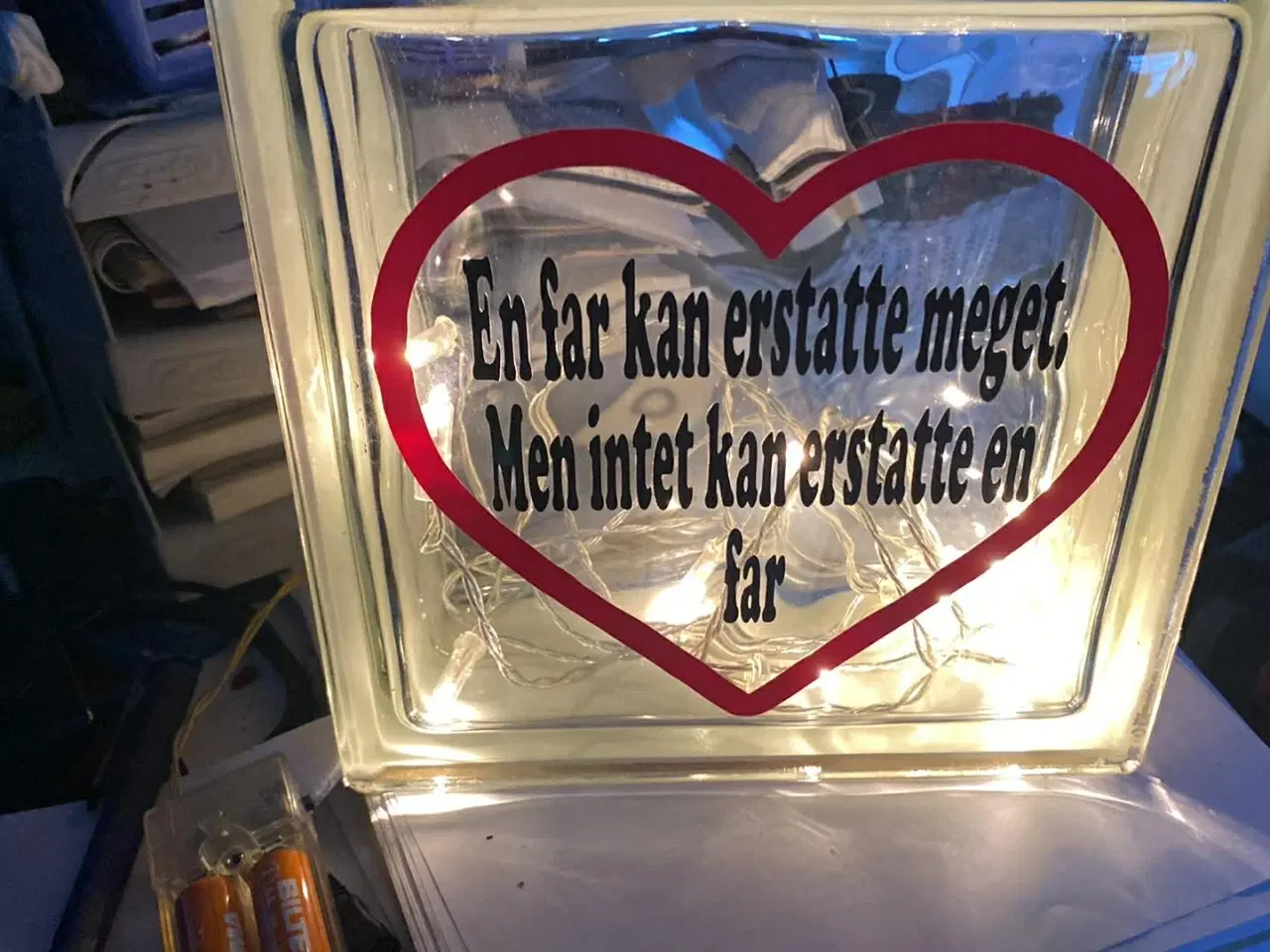 Billede 2 - Glassten med lyskæde