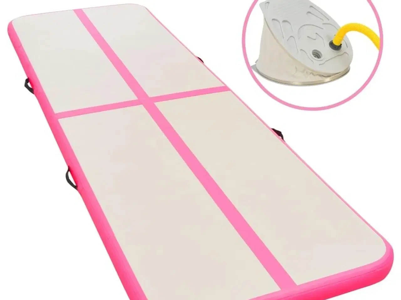 Billede 1 - Oppustelig gymnastikmåtte med pumpe 300 x 100 x 10 cm PVC Pink
