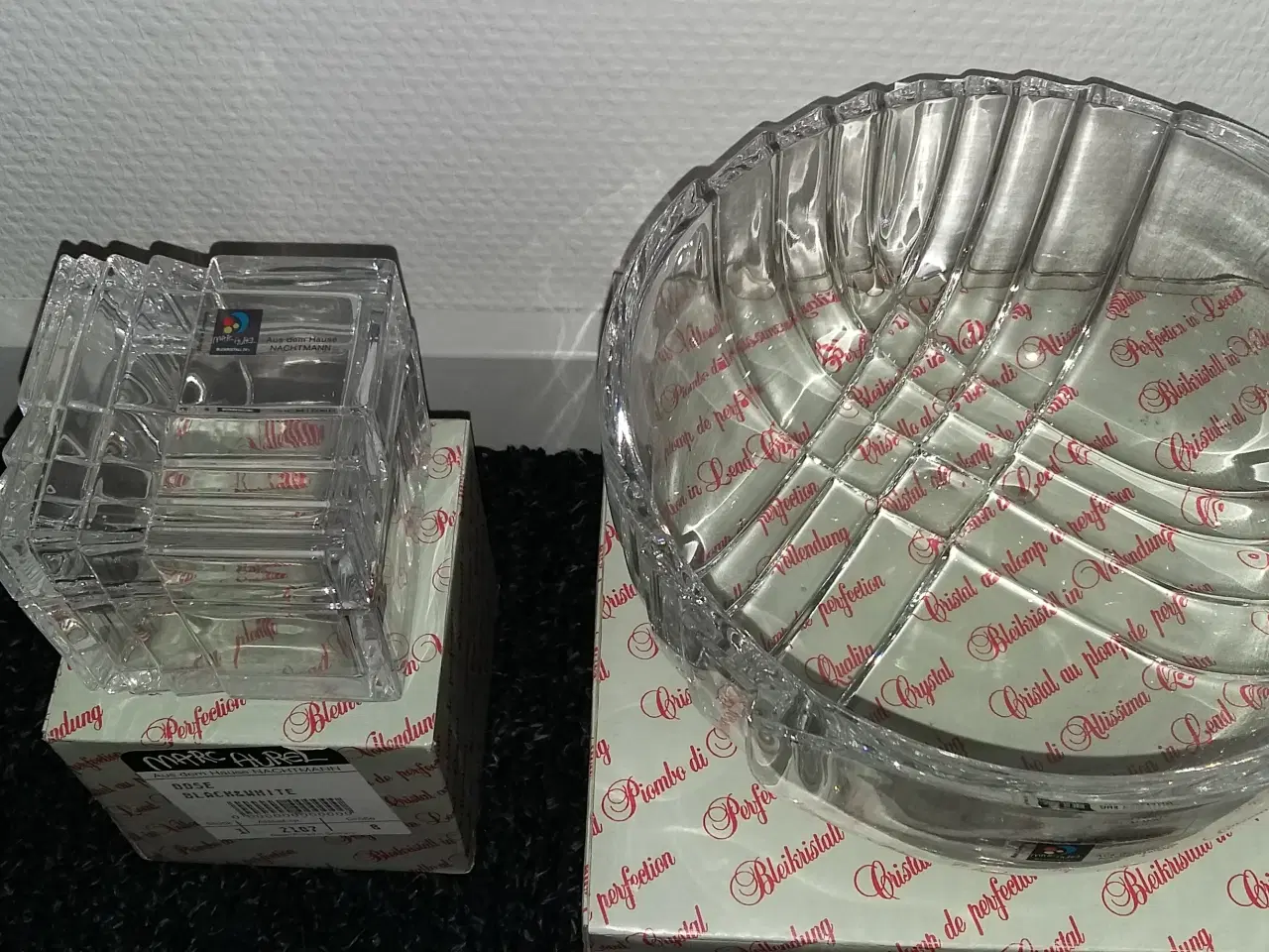 Billede 1 - 1 sæt Krystalglas Skål og Bonbonniereglas