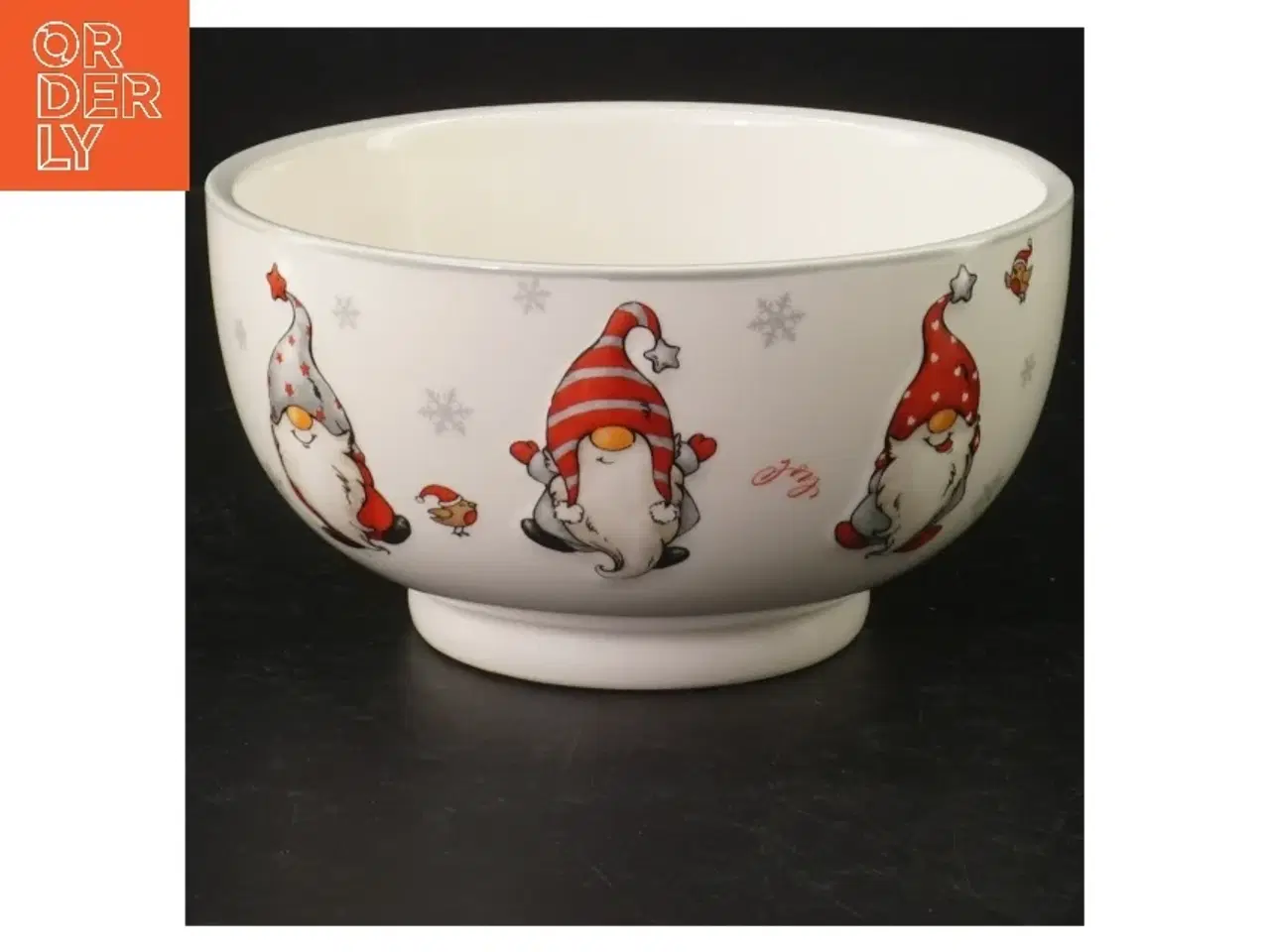 Billede 1 - Juleskål med nissedekoration