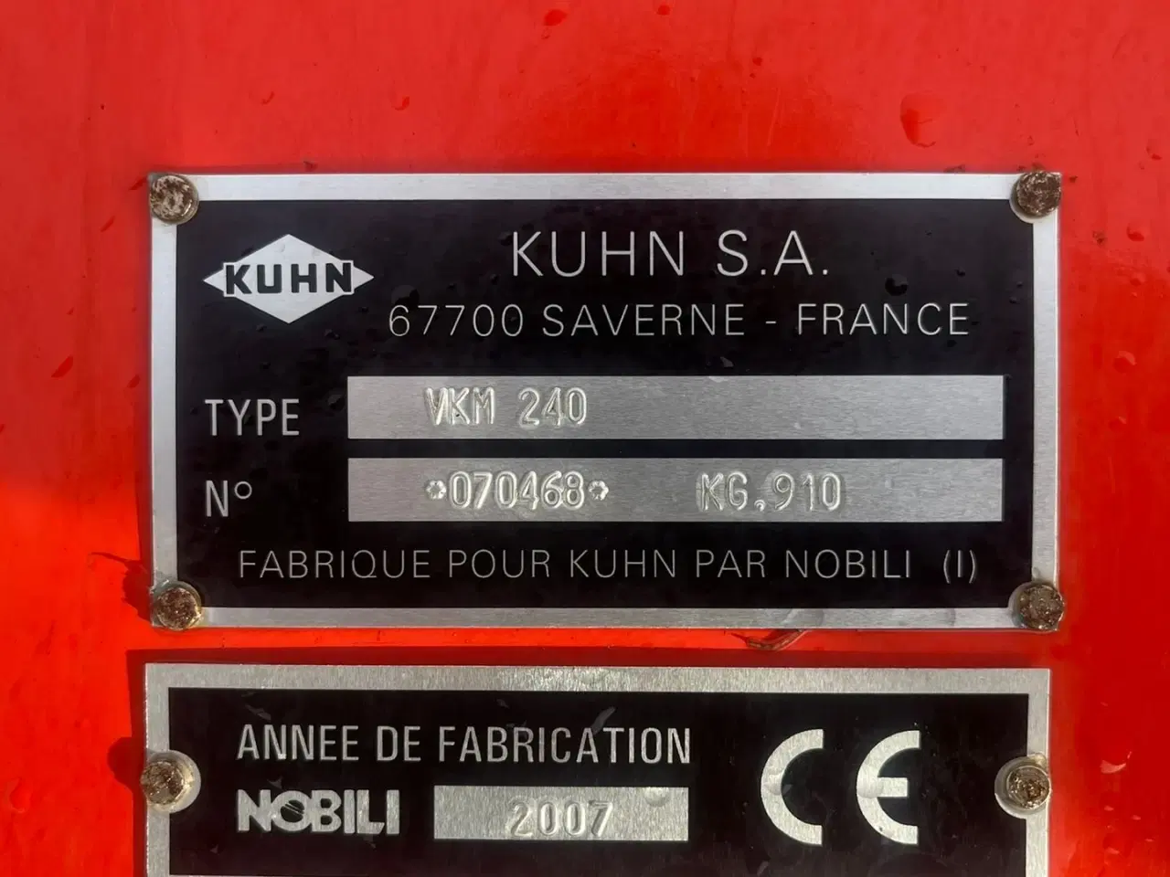 Billede 4 - Kuhn VKM 240 Meget velholdt og ikke meget brugt slagleklipper med hydraulisk side regulering og dybderegulerings hjul