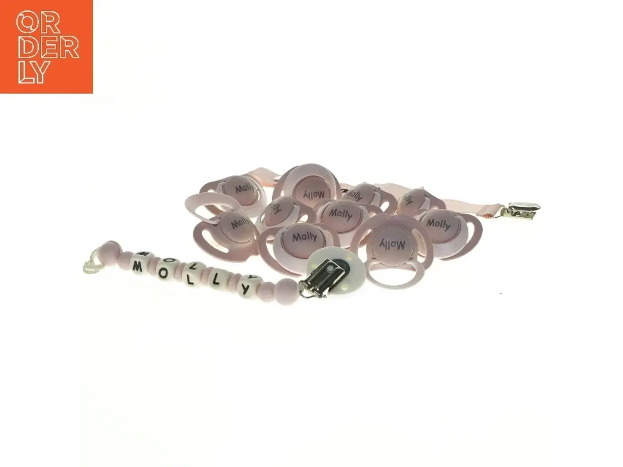 Billede 2 - 10 Sutter (ubrugte) og suttesnor med navn fra Nuk (str. Baby)