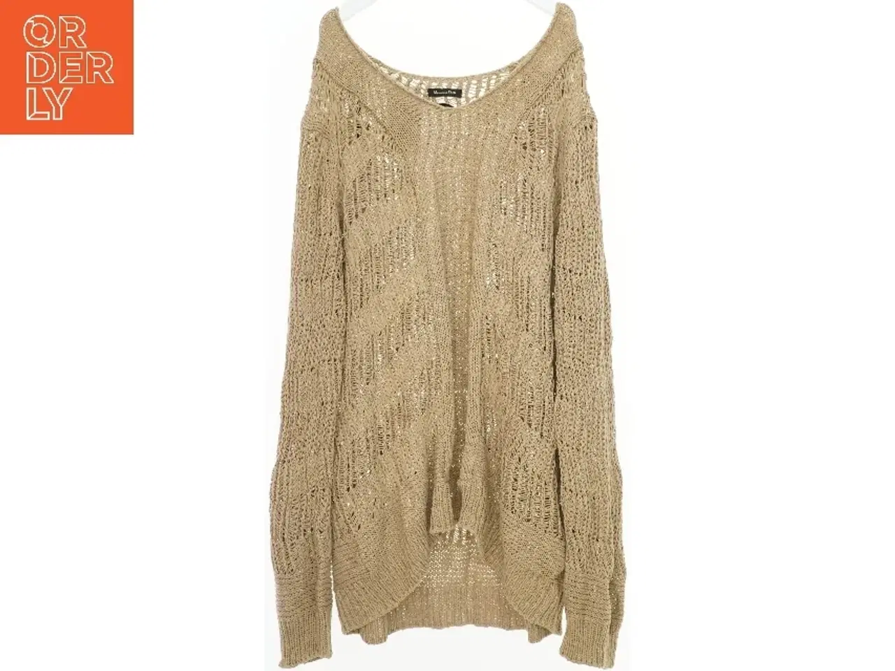 Billede 1 - Strikket trøje med hulmønster fra Massimo Dutti (str. L)