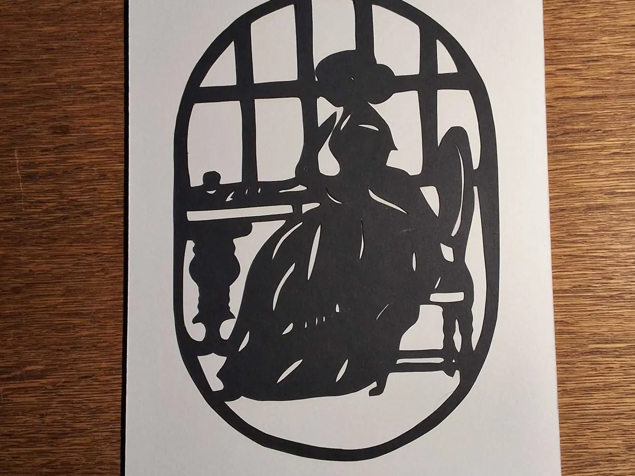 Billede 1 - PAPIRKLIP  monteret på syrefri karton. 21x30cm. 