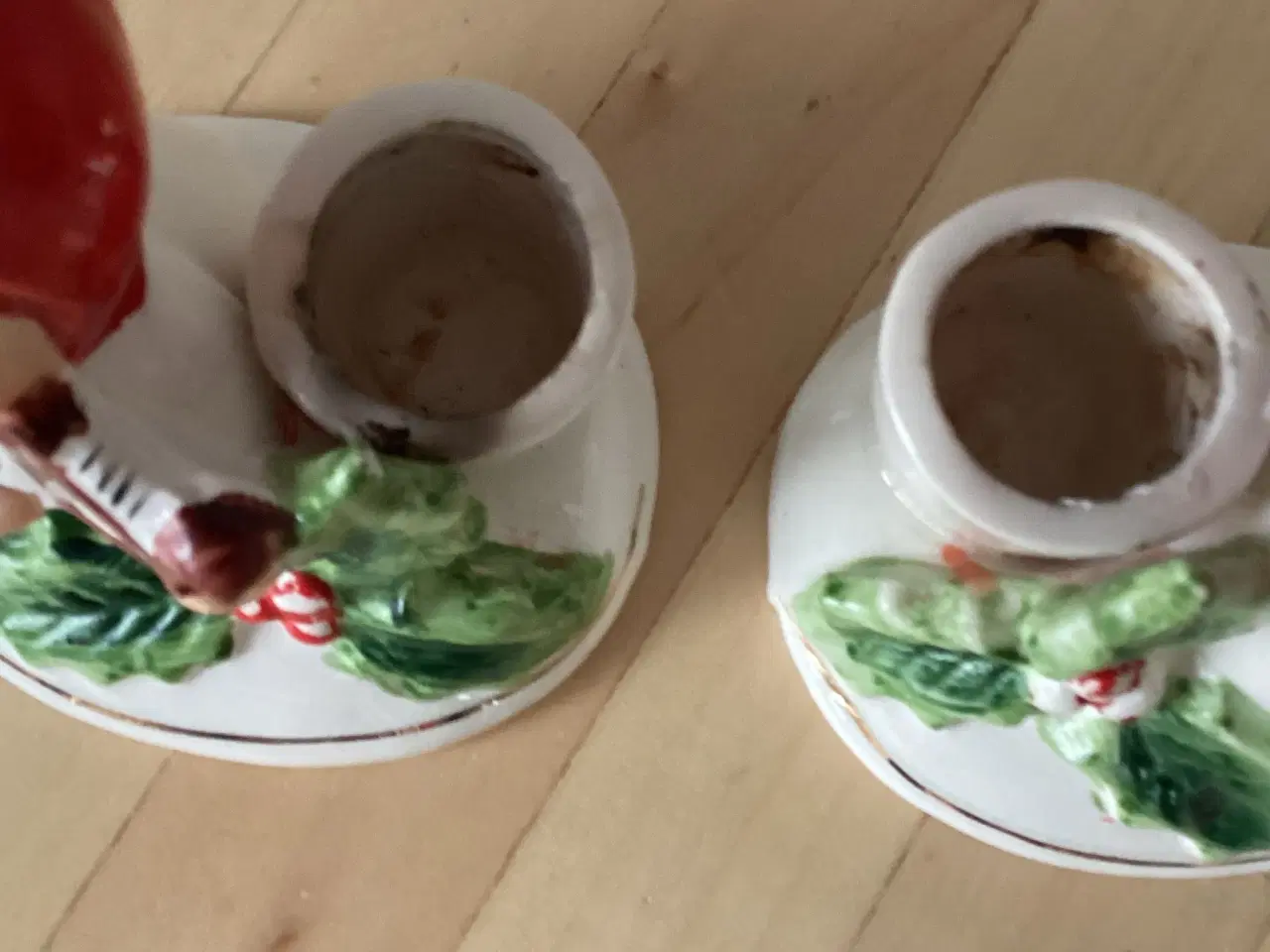 Billede 6 - 2 ældre porcelæns lysestager 